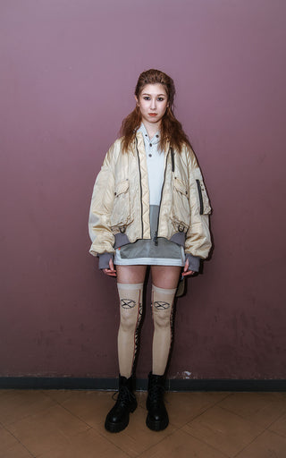 【受注予約】【COLLECTION LINE】2026-27 AW : sXe Origin Socks Knee-high : Beige