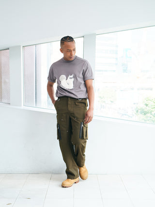 【先行予約】【CORE LINE】T-shirt x "MOFU": Charcoal Gray