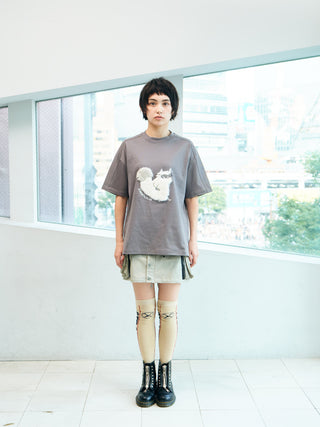 【先行予約】【CORE LINE】T-shirt x "MOFU": Charcoal Gray