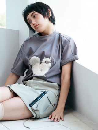 【先行予約】【CORE LINE】T-shirt x "MOFU": Charcoal Gray
