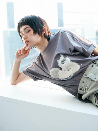 【先行予約】【CORE LINE】T-shirt x "MOFU": Charcoal Gray
