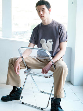 【先行予約】【CORE LINE】T-shirt x "MOFU": Charcoal Gray