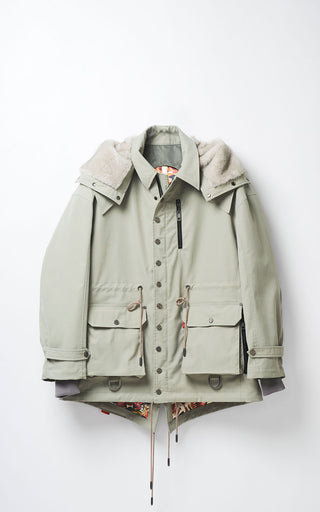 【受注予約】【COLLECTION LINE】2026-27 AW : sXe Origin Field Coat : Light Green
