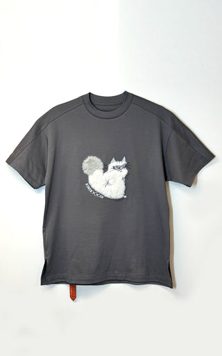 【先行予約】【CORE LINE】T-shirt x "MOFU": Charcoal Gray